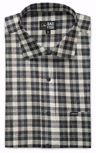 Cargar imagen en el visor de la galería, FRANELA PLAID SLEEVE BLACK/WHITE