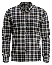 Cargar imagen en el visor de la galería, FRANELA PLAID SLEEVE BLACK/WHITE
