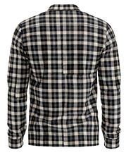 Cargar imagen en el visor de la galería, FRANELA PLAID SLEEVE BLACK/WHITE

